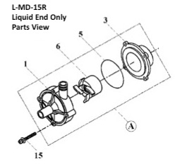 Iwaki - MD Series-15R Liquid End Only